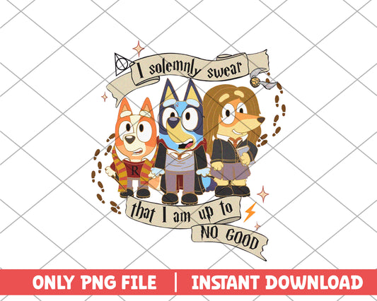 Bluey and friends I solemnly swear cartoon png 
