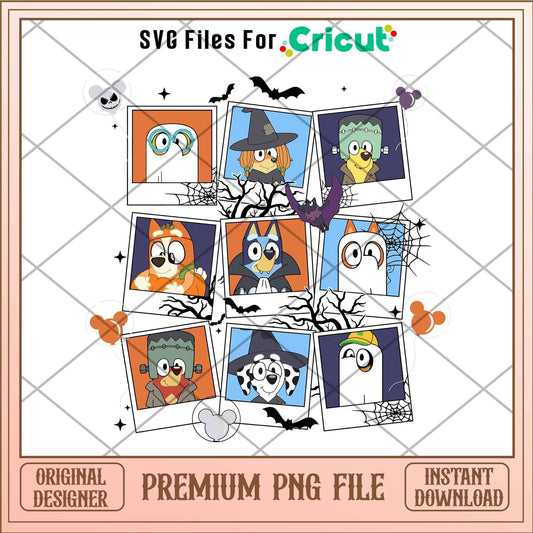 Bluey and friends cartoon png, Bluey characters png, Digital Download