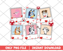 Bluey and friends photogragh cartoon png