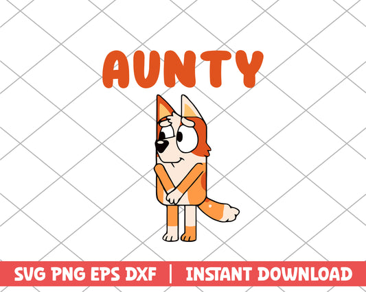 Bluey aunty cartoon svg