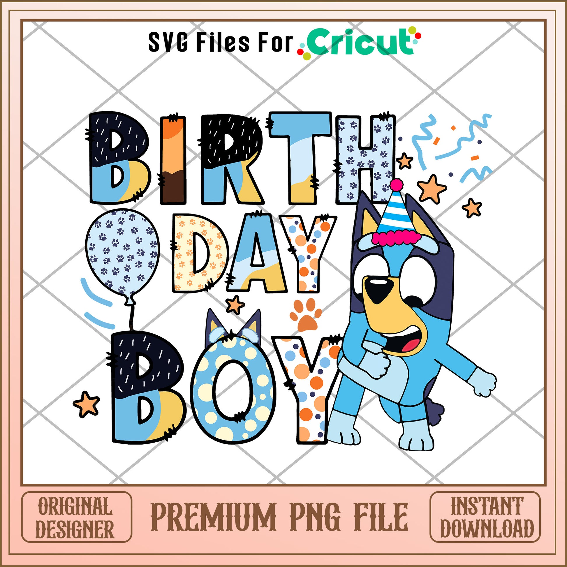 Bluey birthday boy cartoon png