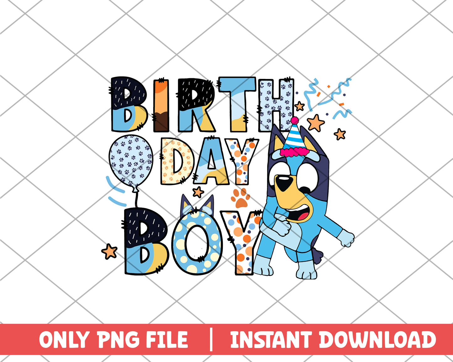 Bluey birthday boy cartoon png 