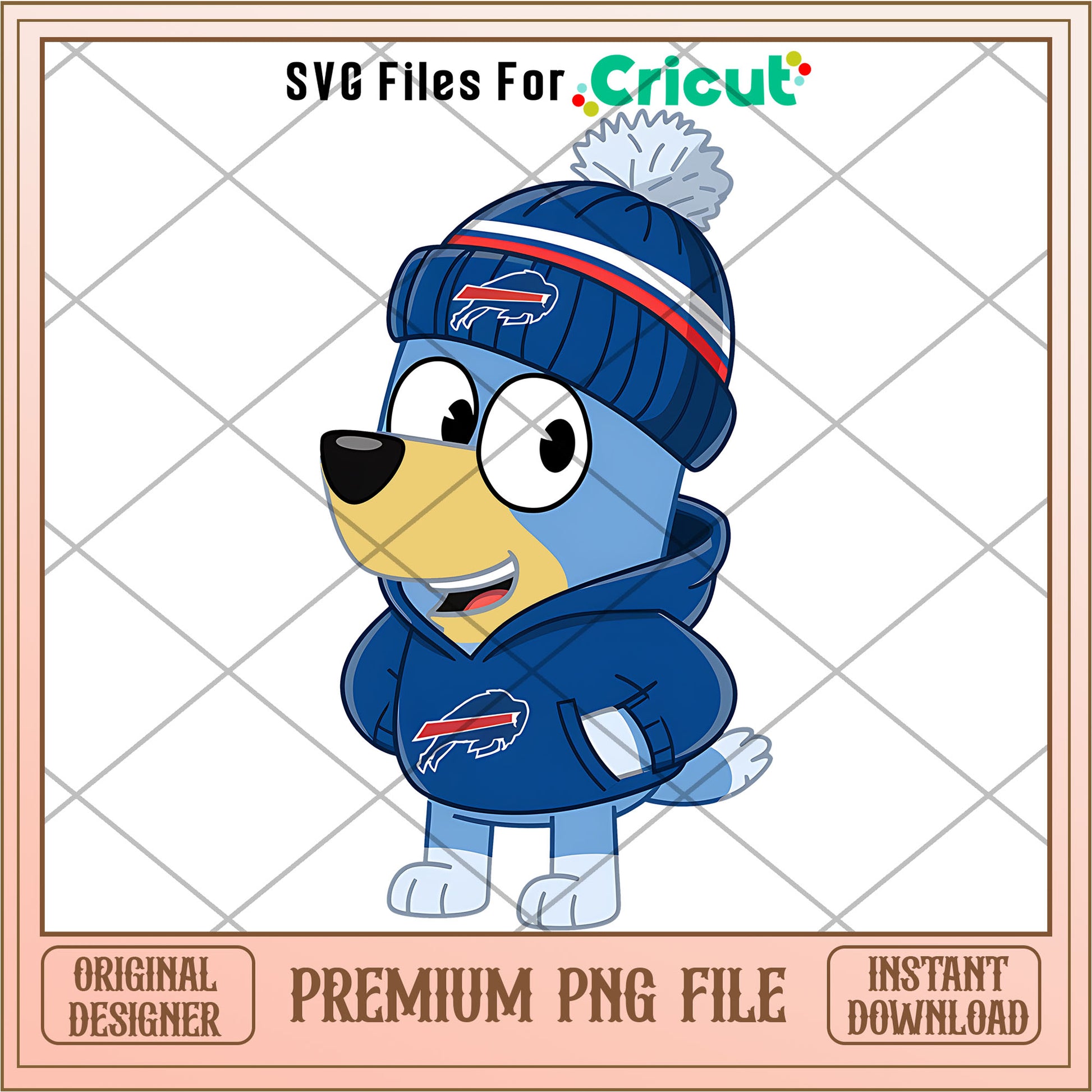 Bluey dad Bills hoodie logo png, Buffalo Bills png, NFL png