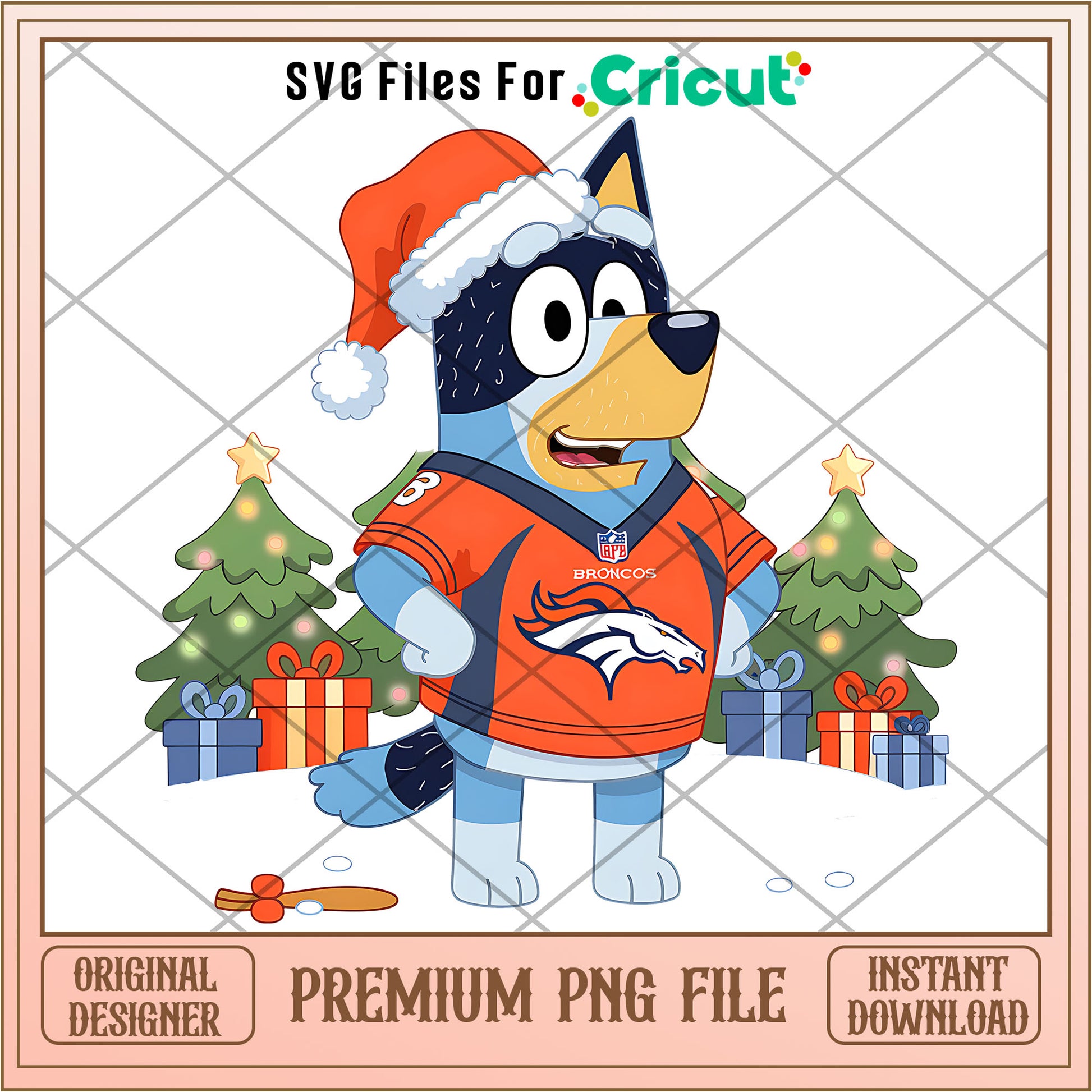 Bluey dad Broncos christmas tree png, Denver Broncos png, NFL png