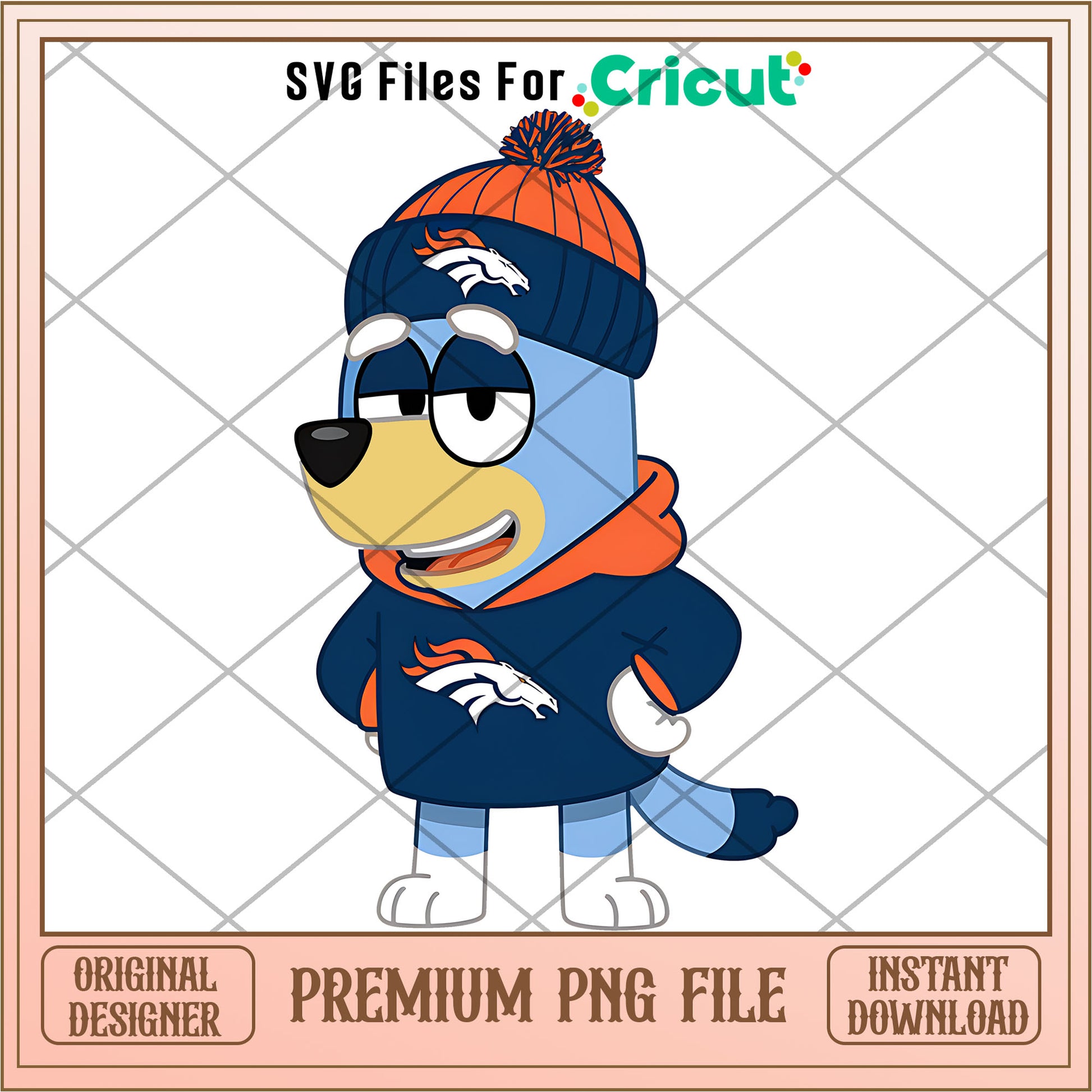 Bluey dad Broncos hoodie logo png, Denver Broncos png, NFL png