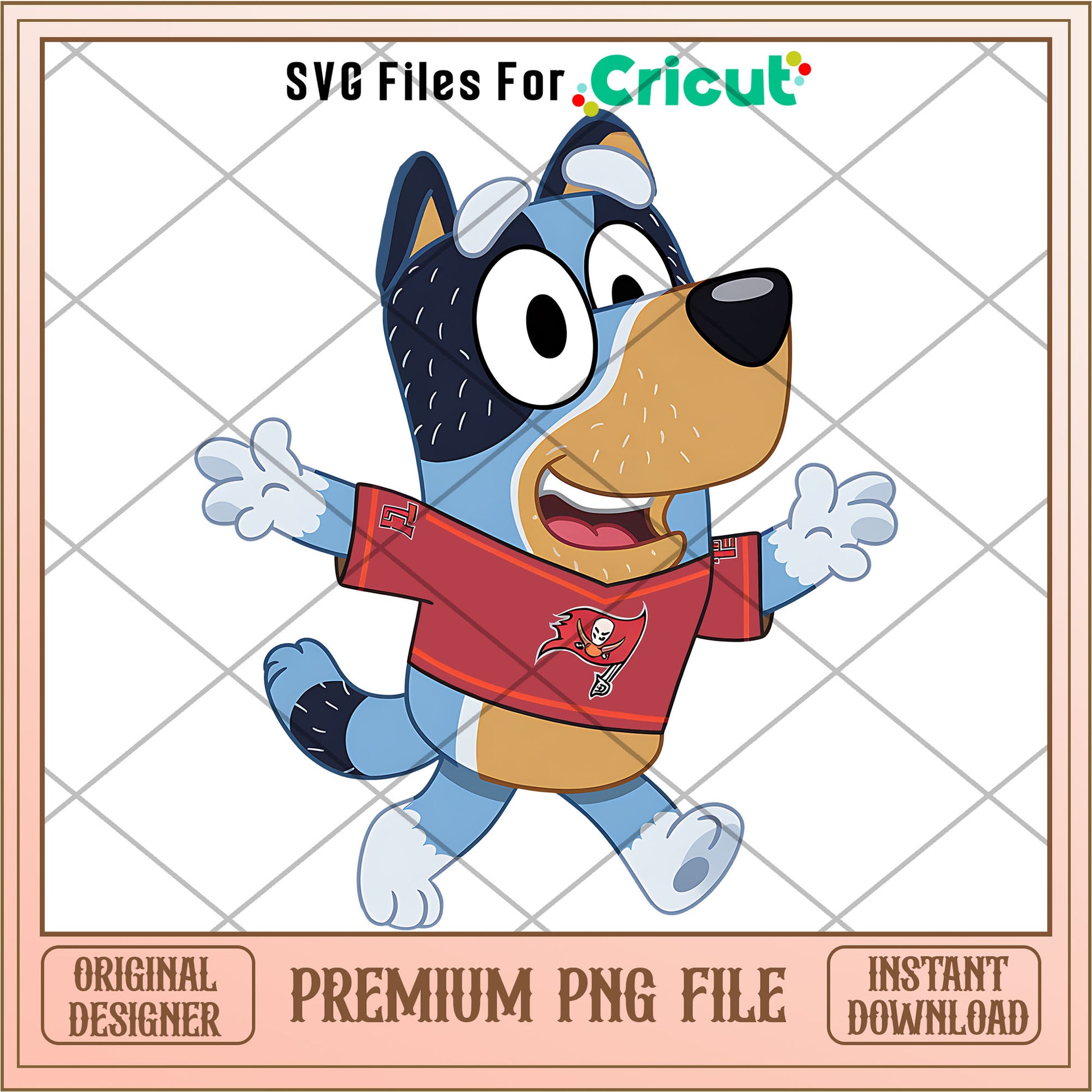 Bluey dad Buccaneers fan png, Tampa Bay Buccaneers png, NFL png