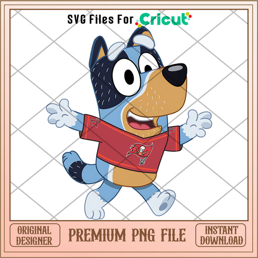 Bluey dad Buccaneers fan png, Tampa Bay Buccaneers png, NFL png
