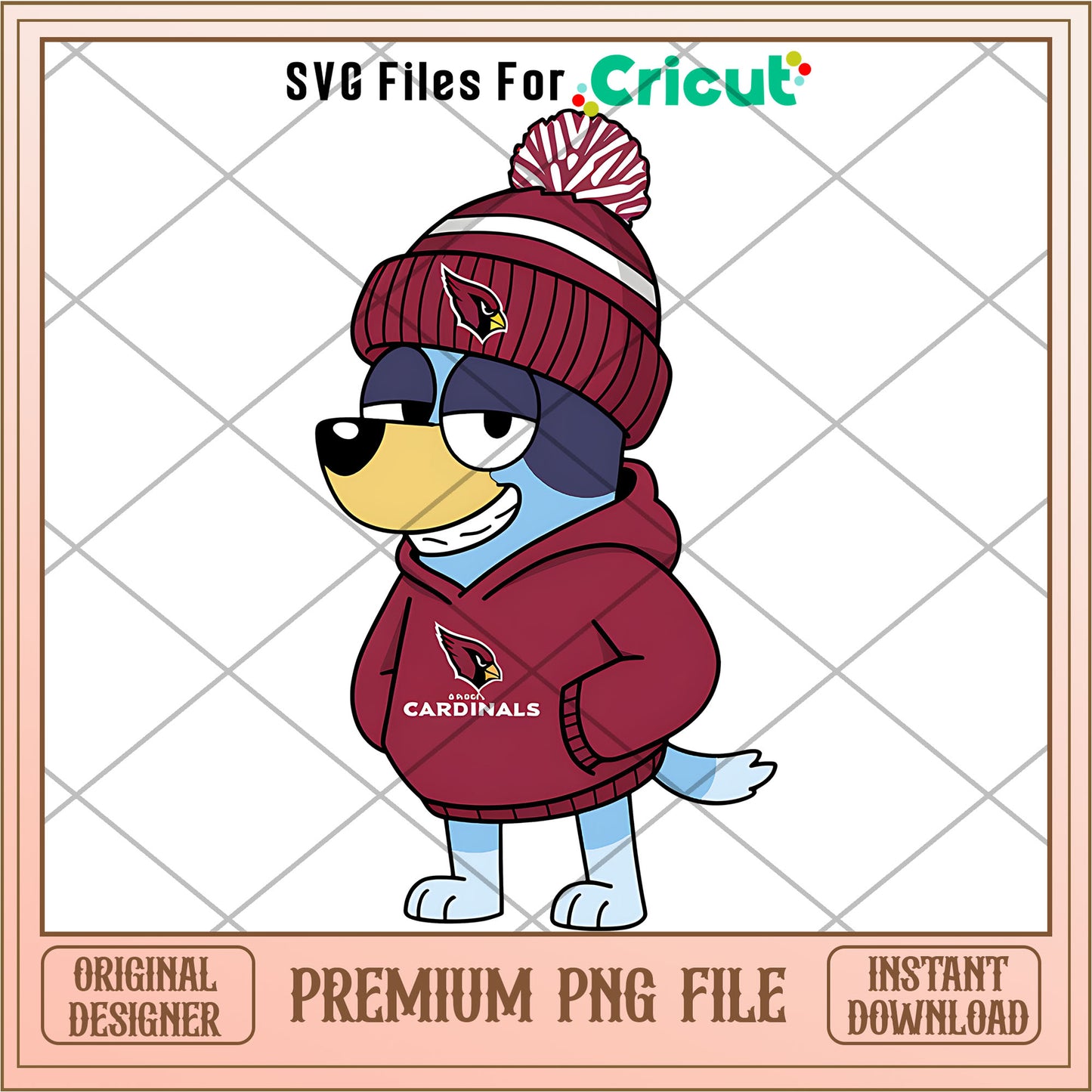 Bluey dad Cardinals hoodie logo png, Arizona Cardinals png, NFL png