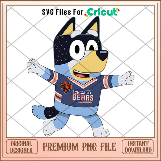 Bluey dad Chicago Bears fan png, Chicago Bears png, NFL png