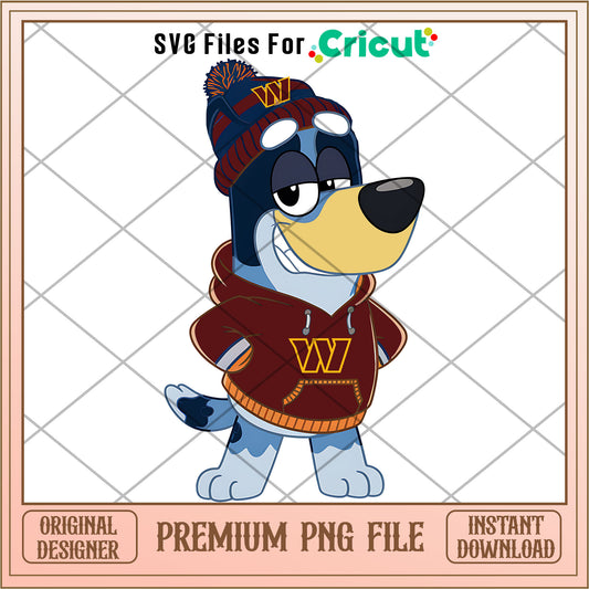 Bluey dad Commanders hoodie logo png, Washington Commanders png, NFL png
