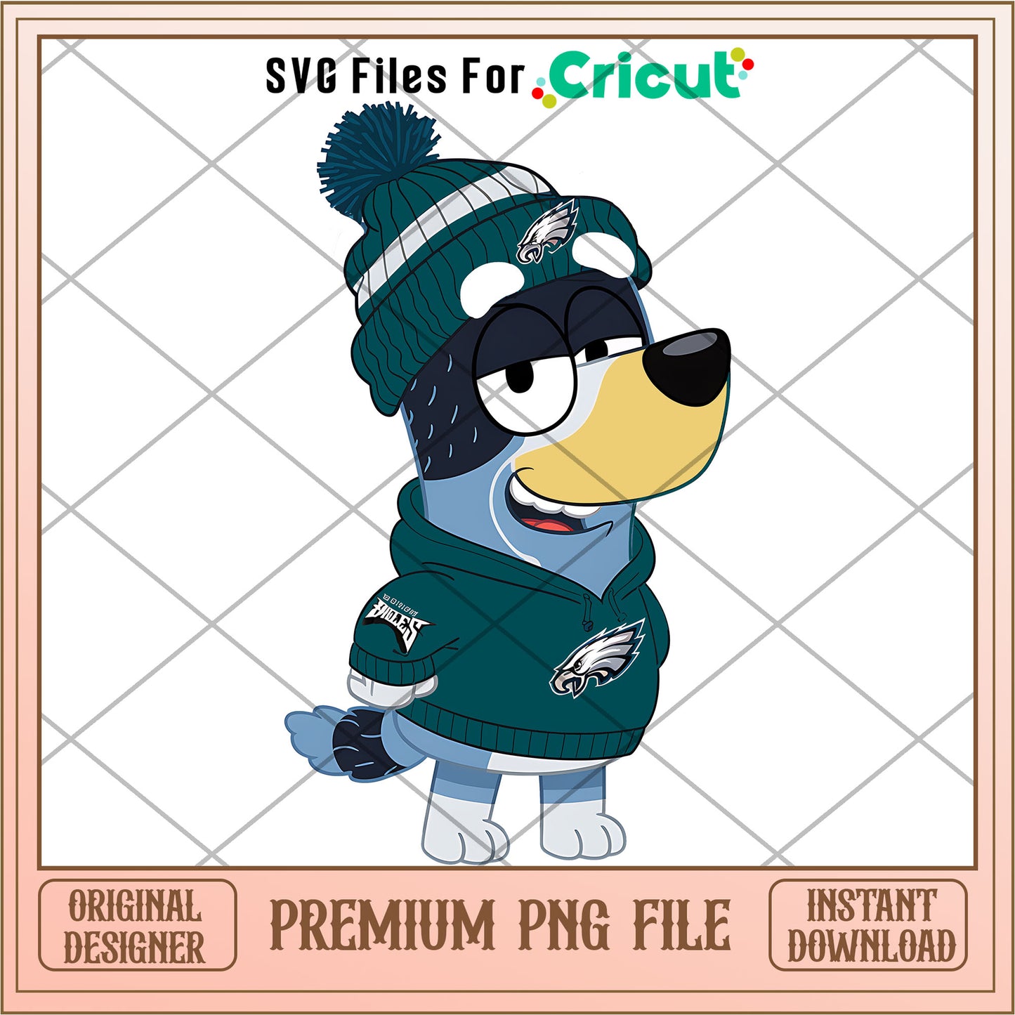 Bluey dad Eagles hoodie logo png, Philadelphia Eagles png, NFL png