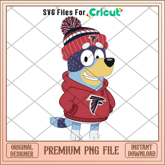 Bluey dad Falcons hoodie logo png,  Atlanta Falcons png, NFL png