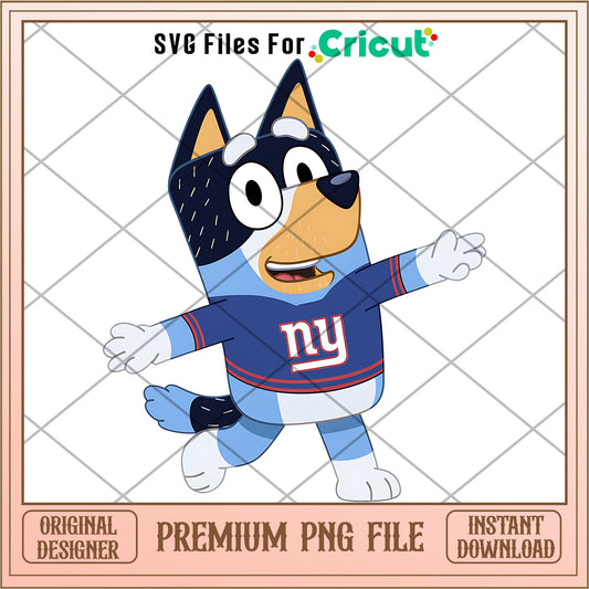 Bluey dad Giants fan png, New York Giants png, NFL png