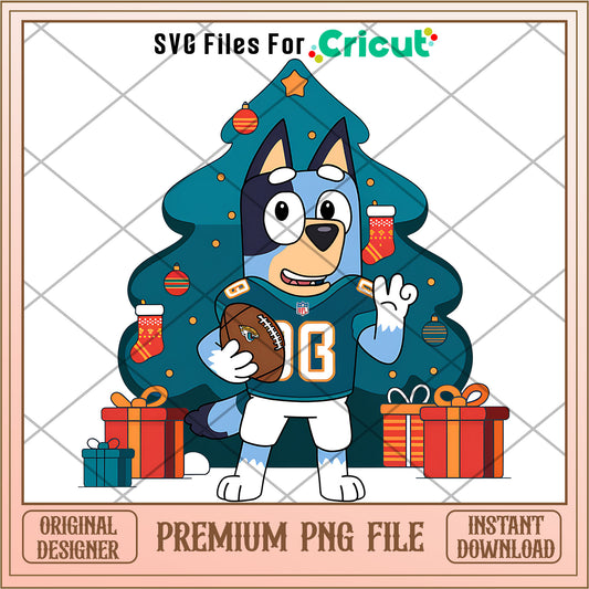 Bluey dad Jaguars christmas tree png, Jacksonville Jaguars png, NFL png
