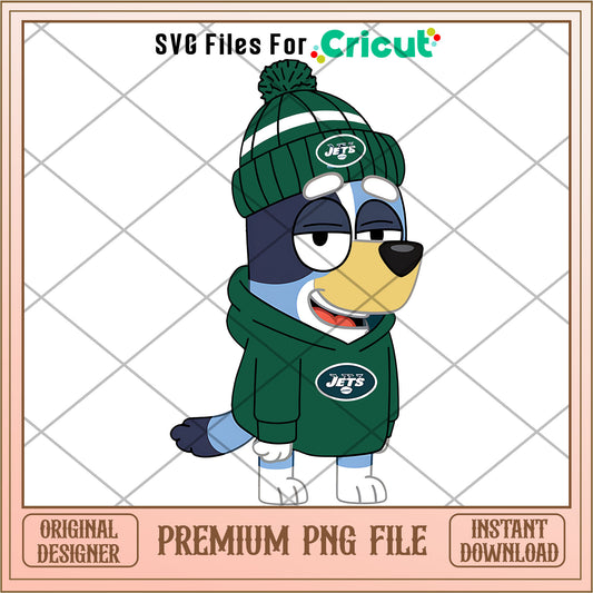 Bluey dad Jets hoodie logo png, New York Jets png, NFL png