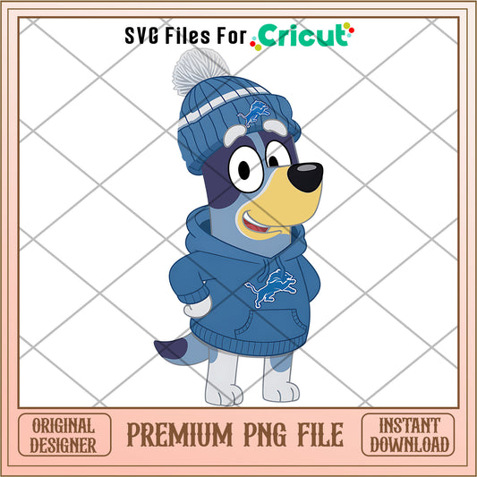 Bluey dad Lions hoodie logo png, Detroit Lions png, NFL png