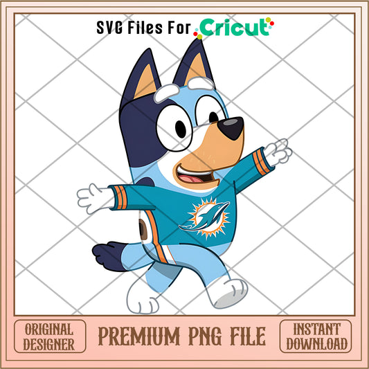 Bluey dad Miami Dolphins fan png, Miami Dolphins png, NFL png