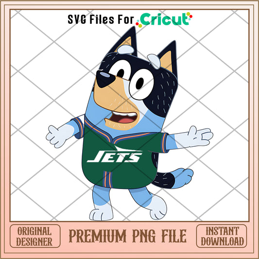 Bluey dad New York Jets fan png, New York Jets png, NFL png