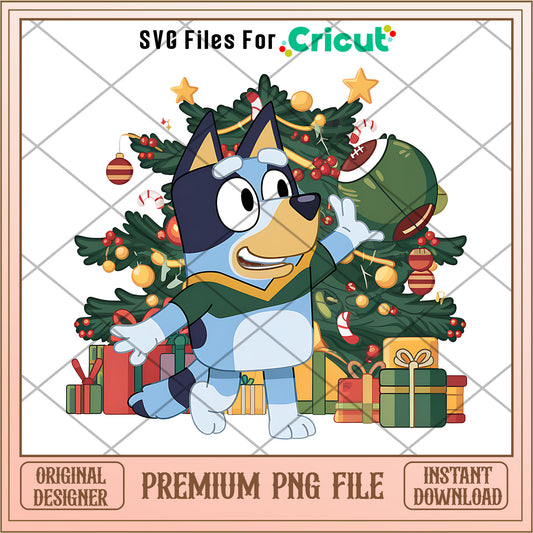 Bluey dad Packers christmas tree png, Green Bay Packers png, NFL png