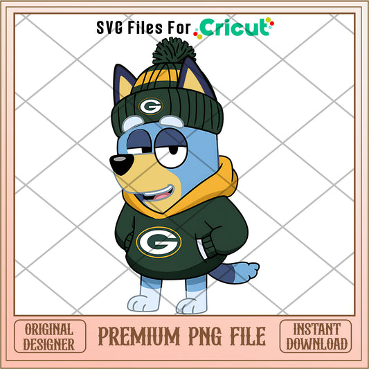 Bluey dad Packers hoodie logo png, Green Bay Packers png, NFL png
