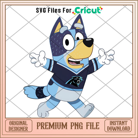 Bluey dad Panthers fan png, Carolina Panthers png, NFL png