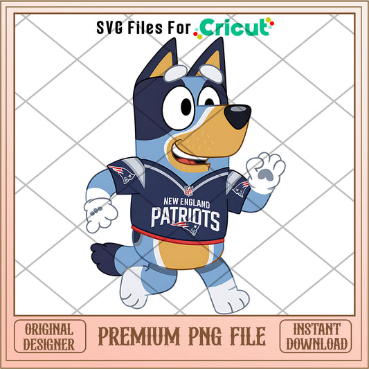 Bluey dad Patriots fan png, New England Patriots png, NFL png