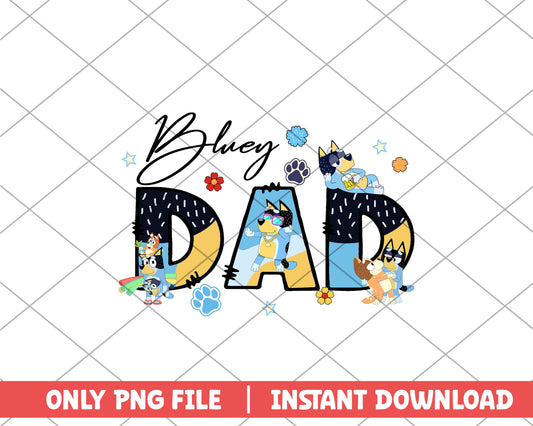 Bluey dad cartoon png