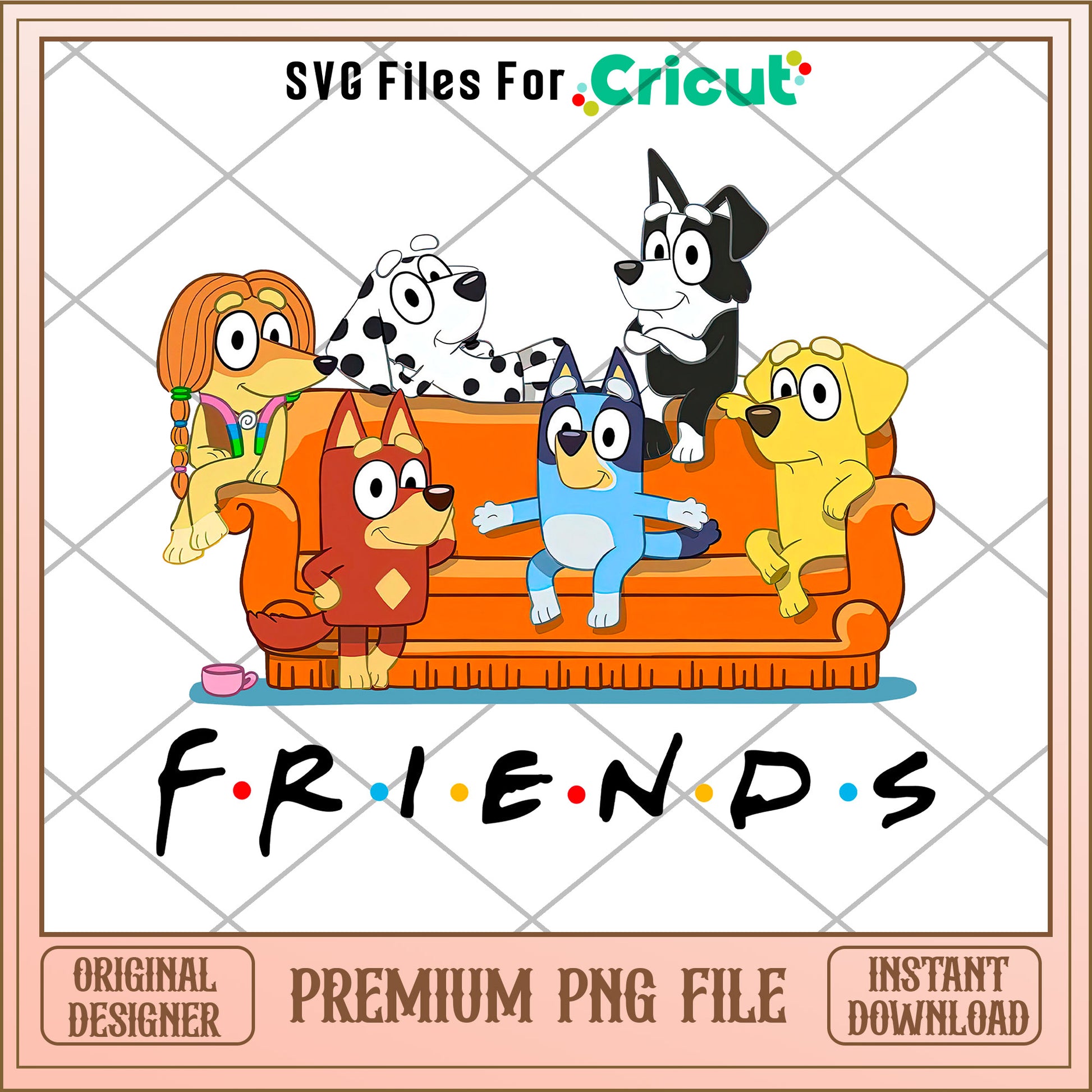 Bluey friends cartoon png