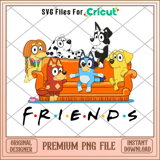 Bluey friends cartoon png