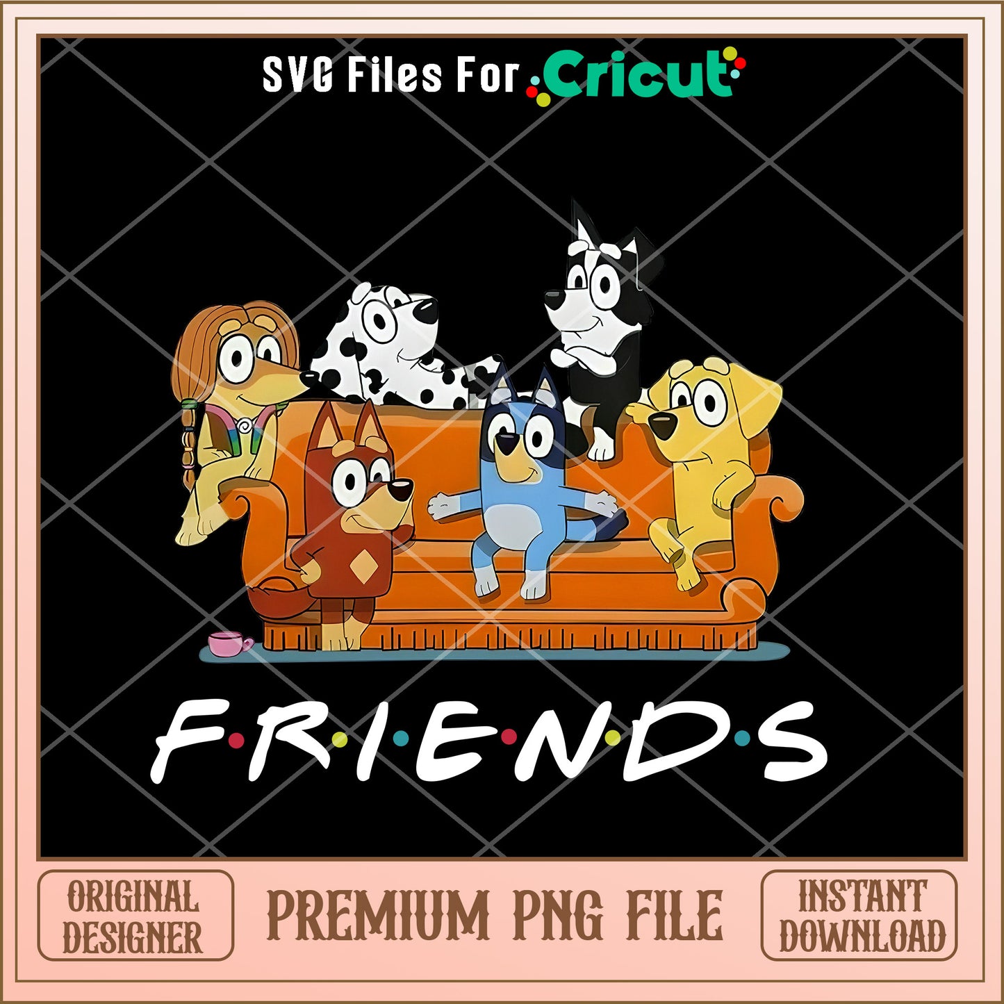 Bluey friends cartoon png