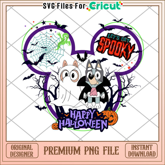 Bluey happy halloween png, halloween​ costumes png, halloween store png