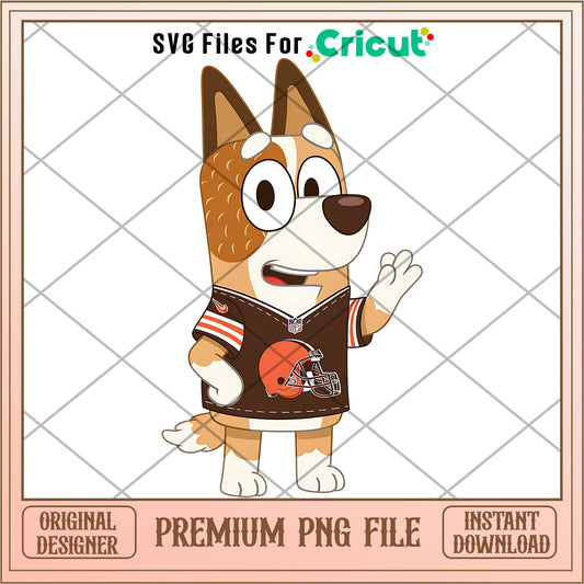 Bluey mom Browns shirt logo png, Cleveland Browns png, NFL png