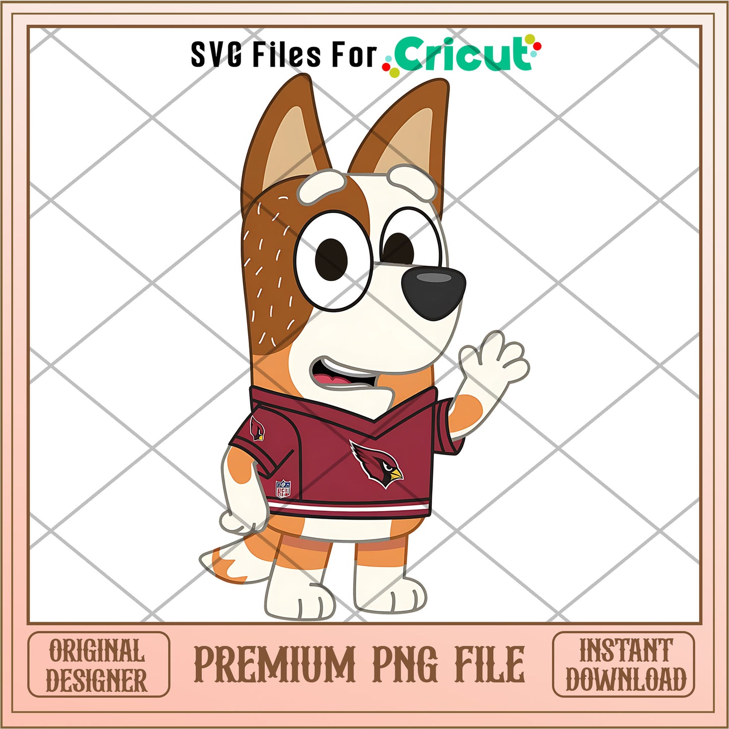 Bluey mom Cardinals shirt logo png, Arizona Cardinals png, NFL png