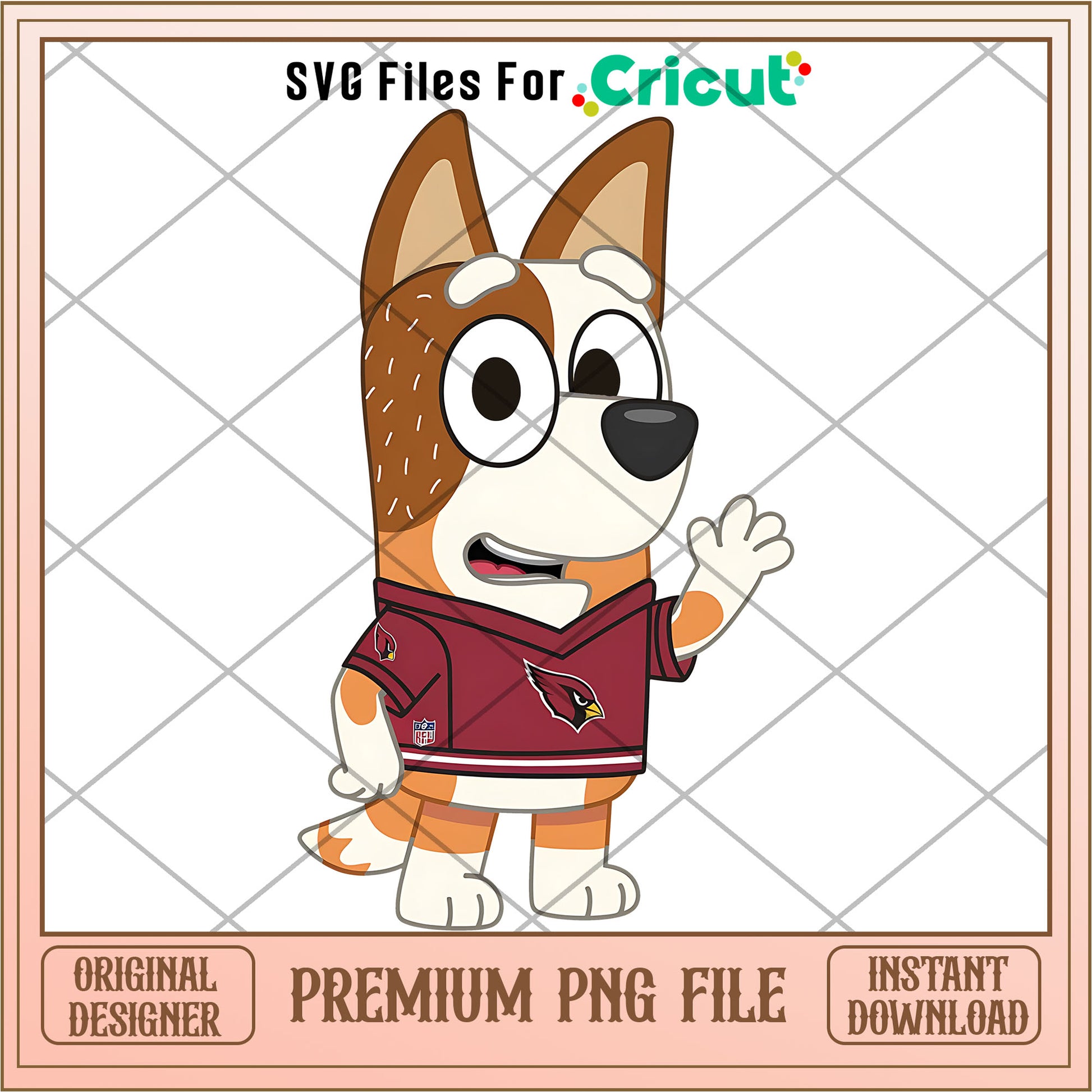 Bluey mom Cardinals shirt logo png, Arizona Cardinals png, NFL png