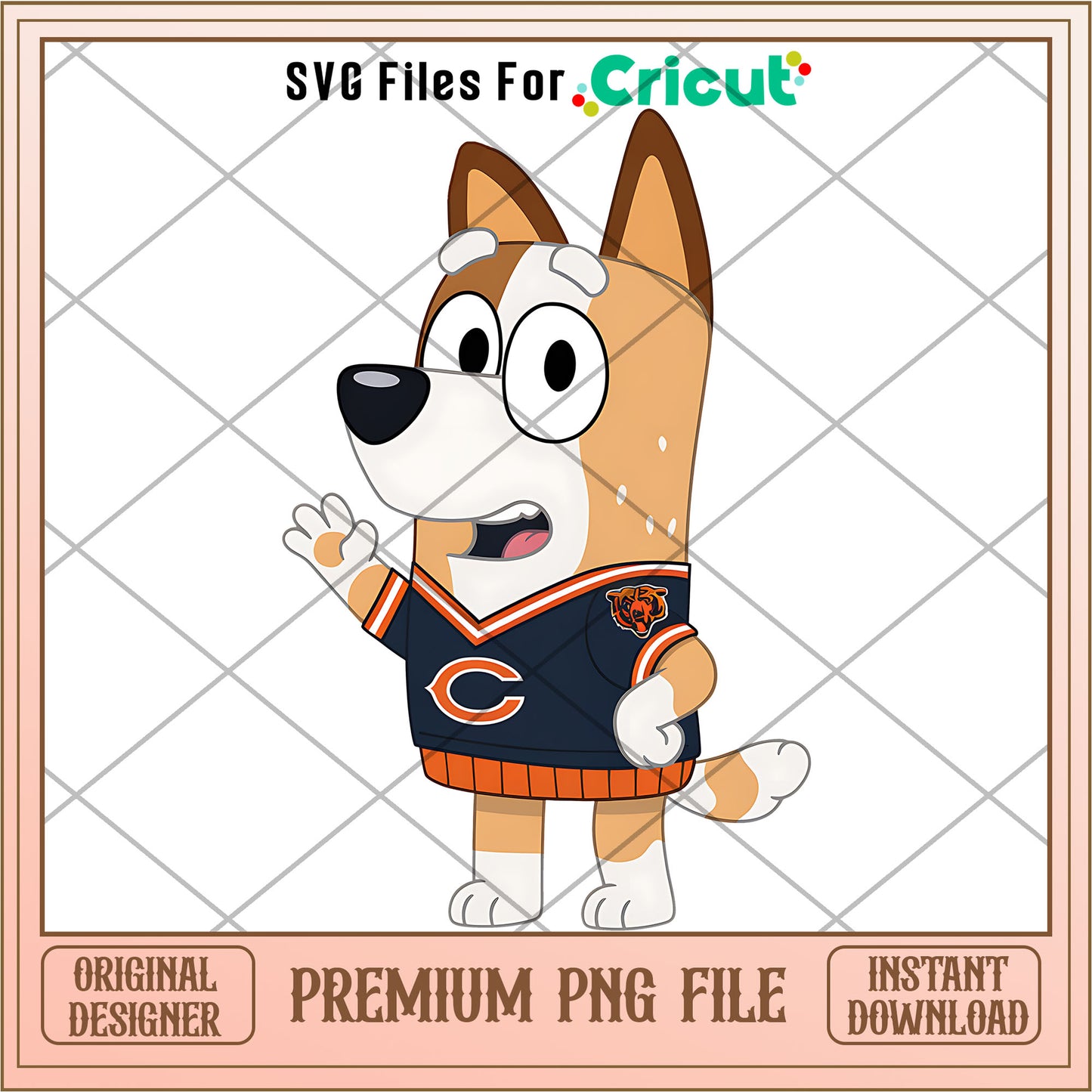 Bluey mom Chicago Bears shirt logo png, Chicago Bears png, NFL png