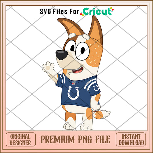 Bluey mom Colts shirt logo png, Indianapolis Colts png, NFL png