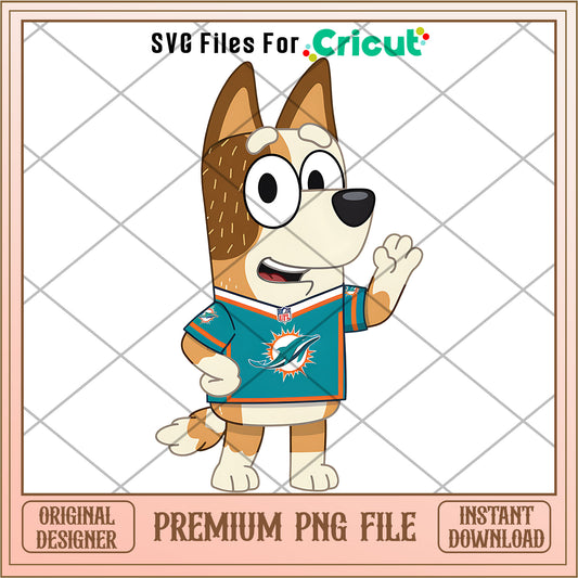 Bluey mom Dolphins shirt logo png, Miami Dolphins png, NFL png