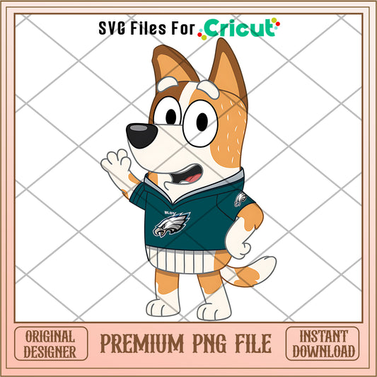 Bluey mom Eagles shirt logo png, Philadelphia Eagles png, NFL png