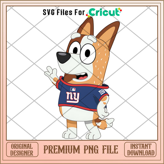 Bluey mom Giants shirt logo png, New York Giants png, NFL png
