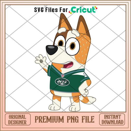 Bluey mom Jets shirt logo png, New York Jets png, NFL png