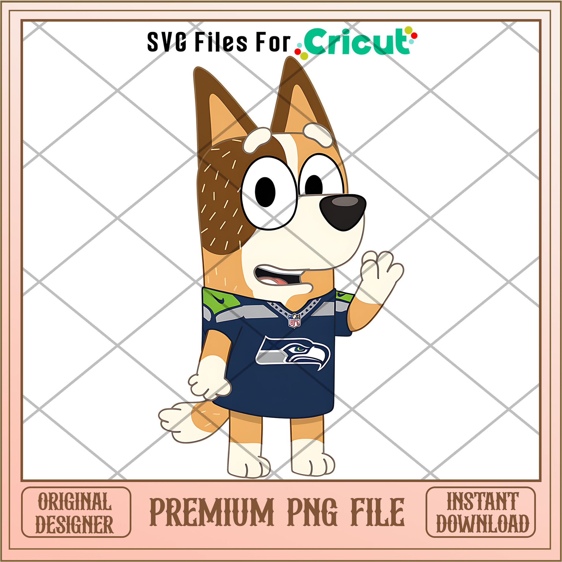 Bluey mom Seahawks fan png, Seattle Seahawks png, NFL png