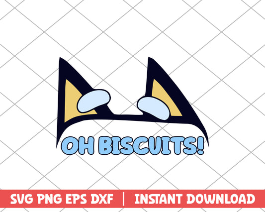 Bluey oh biscuits cartoon svg