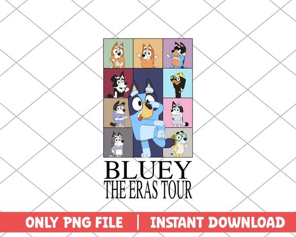 Bluey the eras tour cartoon png