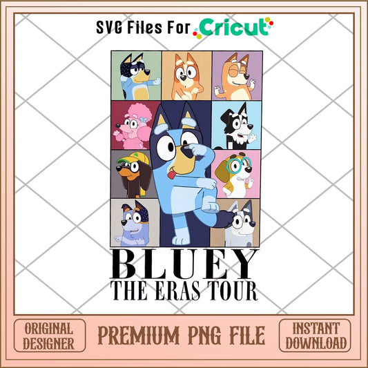 Bluey the eras tour cartoon png