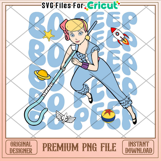 Bo Peep PNG Cricut File Instant Download