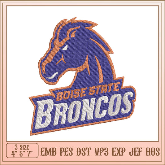 Boise State Broncos Embroidery Design