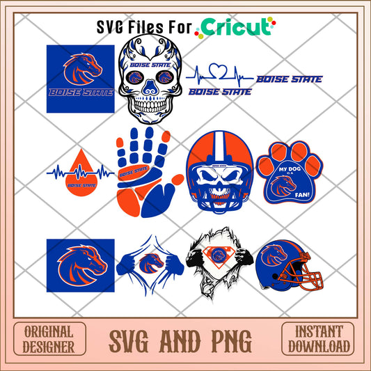 Boise star skull svg, Boise star svg bundle, NCAA svg