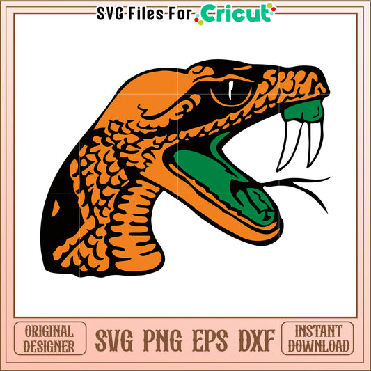 Bold Snake Head SVG Design, Perfect for Cricut Crafting Projects