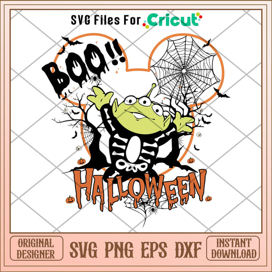 Boo Alien Skeleton Halloween svg, Toy story  characters svg, Digital Download