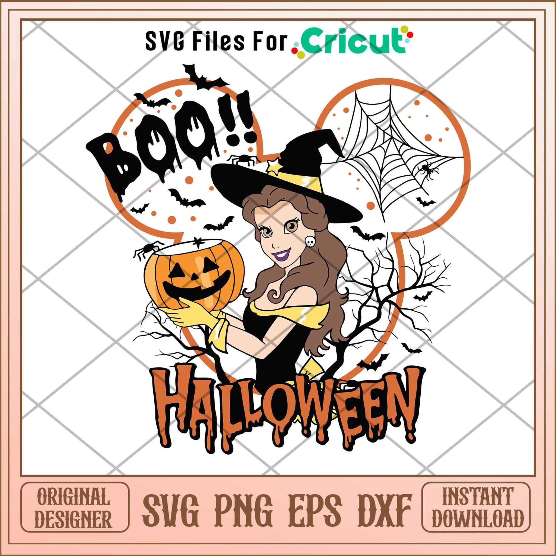 Boo Belle Princess Halloween Svg, Disney princess name svg,   digital download